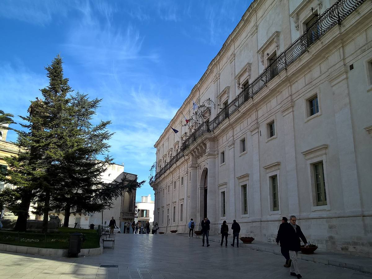 Palazzo Ducale nel centro storico di Martina Franca, con facciata barocca